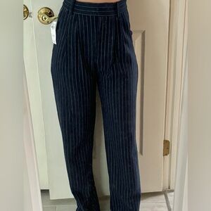 Abercrombie & Fitch Navy Pinstripe Trousers